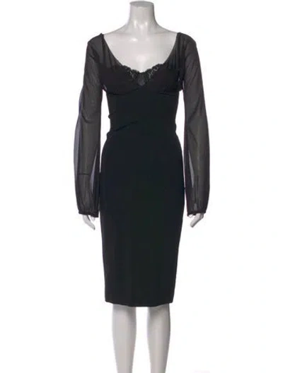 Pre-owned Dolce & Gabbana Vintage Knee-length Dress In Black
