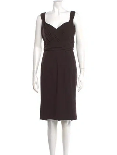 Pre-owned Dolce & Gabbana Vintage Knee-length Dress In Brown