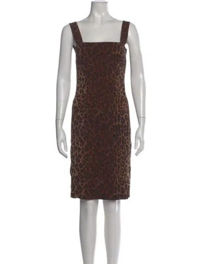 Pre-owned Dolce & Gabbana Vintage Knee-length Dress In Brown