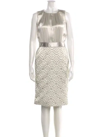 Pre-owned Dolce & Gabbana Vintage Knee-length Dress In Gray