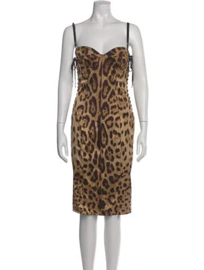Pre-owned Dolce & Gabbana Vintage Knee-length Dress In Neutral