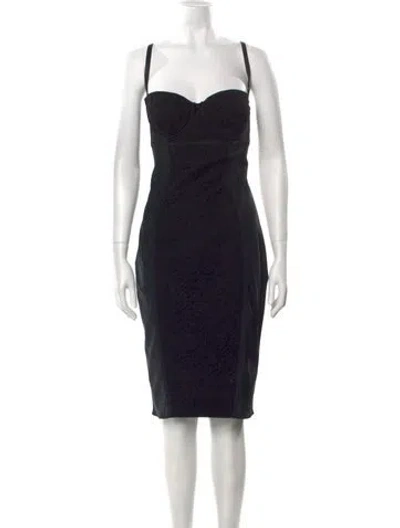 Pre-owned Dolce & Gabbana Vintage Knee-length Dress W/ Tags In Black
