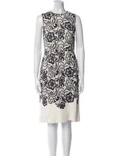 Pre-owned Dolce & Gabbana Vintage Knee-length Dress In White