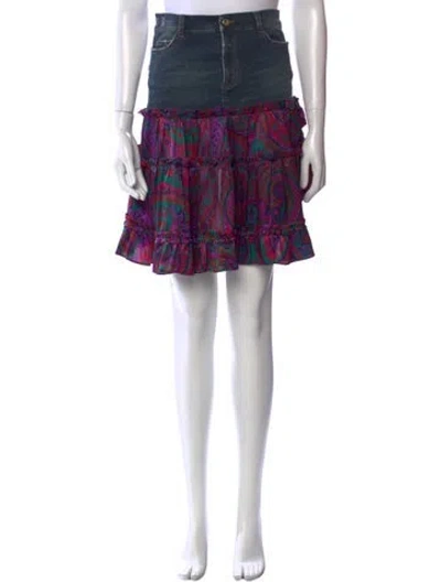 Pre-owned Dolce & Gabbana Vintage Knee-length Skirt In Blue