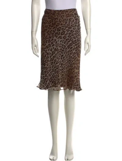 Pre-owned Dolce & Gabbana Vintage Knee-length Skirt In Brown