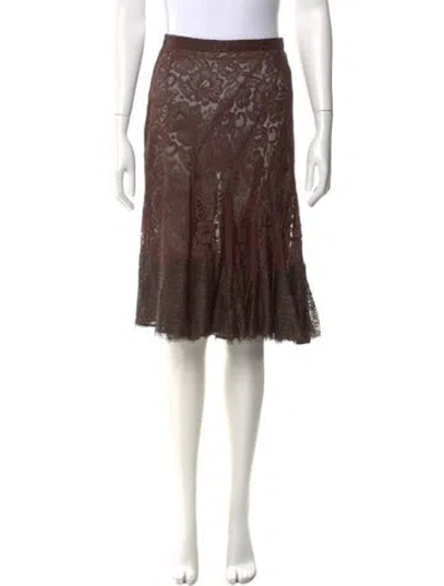 Pre-owned Dolce & Gabbana Vintage Knee-length Skirt In Brown