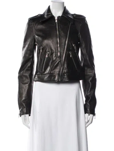 Pre-owned Dolce & Gabbana Vintage Late 1990's - Early 2000's Biker Jacket In Black