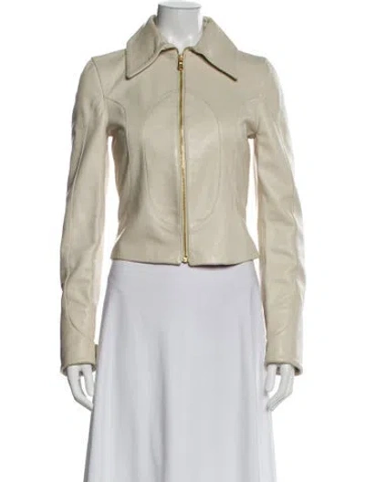 Pre-owned Dolce & Gabbana Vintage Late 1990's - Early 2000's Biker Jacket In Neutral