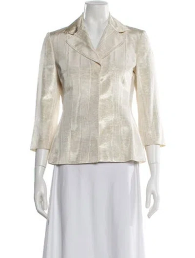 Pre-owned Dolce & Gabbana Vintage Late 1990's - Early 2000's Blazer In Gold