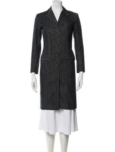 Pre-owned Dolce & Gabbana Vintage Late 1990's - Early 2000's Coat In Blue