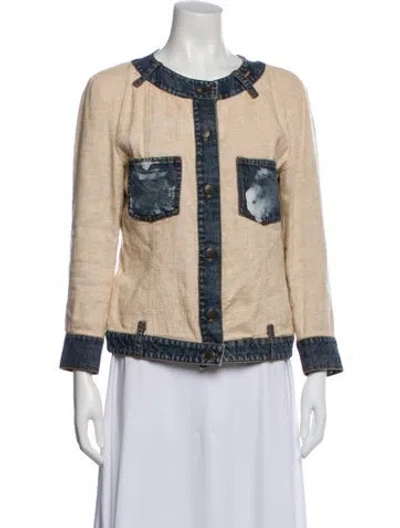 Pre-owned Dolce & Gabbana Vintage Late 1990's - Early 2000's Evening Jacket In Neutral