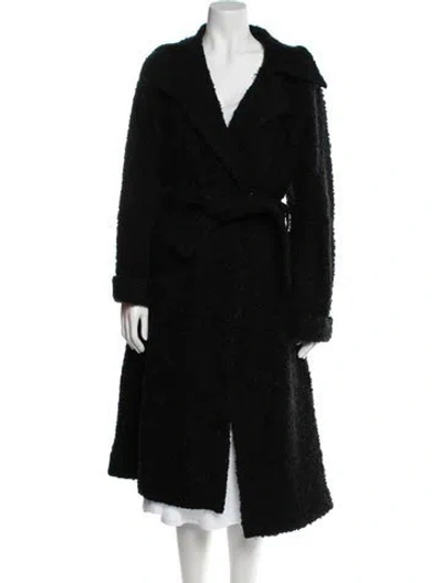 Pre-owned Dolce & Gabbana Vintage Late 1990's - Early 2000's Faux Fur Coat In Black