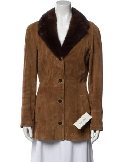 Pre-owned Dolce & Gabbana Vintage Late 1990's - Early 2000's Fur Coat In Neutral