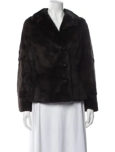 Pre-owned Dolce & Gabbana Vintage Late 1990's - Early 2000's Fur Jacket In Brown
