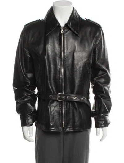 Pre-owned Dolce & Gabbana Vintage Late 1990's - Early 2000's Moto Jacket In Black