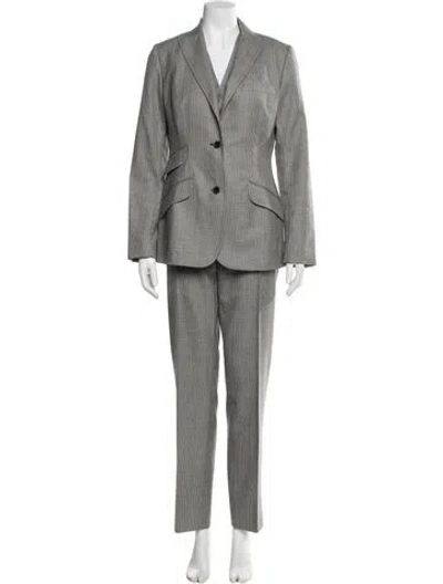 Pre-owned Dolce & Gabbana Vintage Late 1990's - Early 2000's Pantsuit In Gray