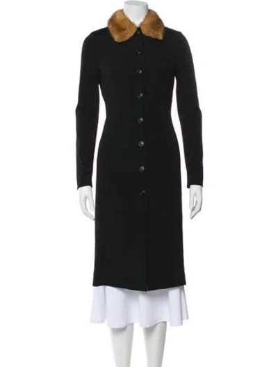 Pre-owned Dolce & Gabbana Vintage Late 1990's - Early 2000's Peacoat In Black