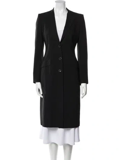 Pre-owned Dolce & Gabbana Vintage Late 1990's - Early 2000's Peacoat In Black