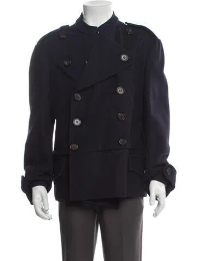 Pre-owned Dolce & Gabbana Vintage Late 1990's - Early 2000's Peacoat In Blue