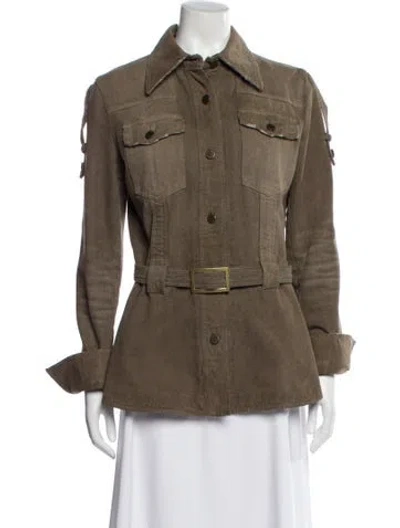 Pre-owned Dolce & Gabbana Vintage Late 1990's - Early 2000's Utility Jacket In Green