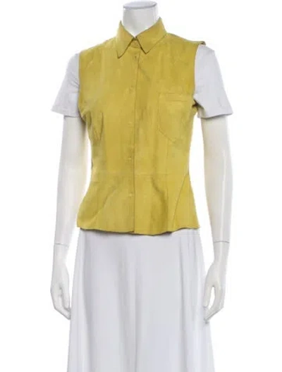 Pre-owned Dolce & Gabbana Vintage Late 1990's - Early 2000's Vest In Yellow