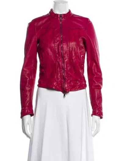 Pre-owned Dolce & Gabbana Vintage Late 2000's - Early 2010's Biker Jacket In Pink