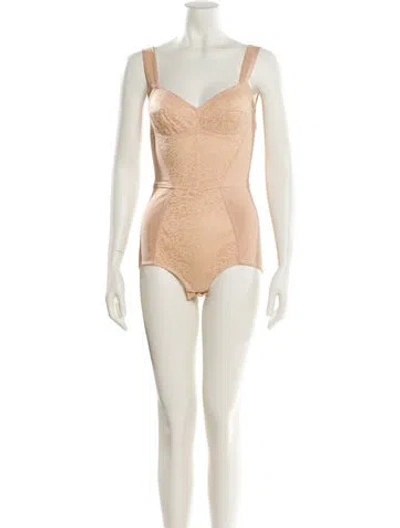 Pre-owned Dolce & Gabbana Vintage Late 2000's - Early 2010's Bodysuit W/ Tags In Neutral