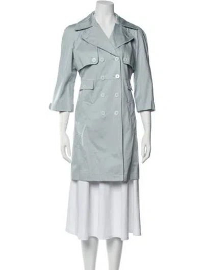 Pre-owned Dolce & Gabbana Vintage Late 2000's - Early 2010's Trench Coat In Blue