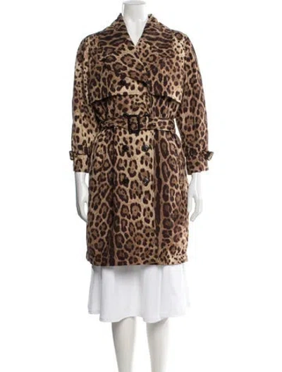 Pre-owned Dolce & Gabbana Vintage Late 2000's - Early 2010's Trench Coat In Brown