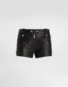 Dolce & Gabbana Vintage Leather Shorts In Black