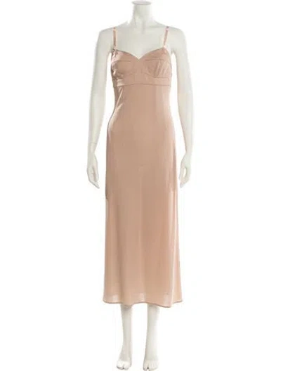 Pre-owned Dolce & Gabbana Vintage Long Dress In Neutral