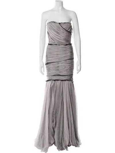 Pre-owned Dolce & Gabbana Vintage Long Dress In Purple