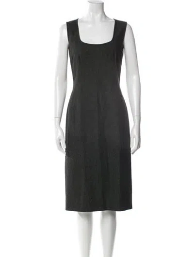 Pre-owned Dolce & Gabbana Vintage Midi Length Dress In Black
