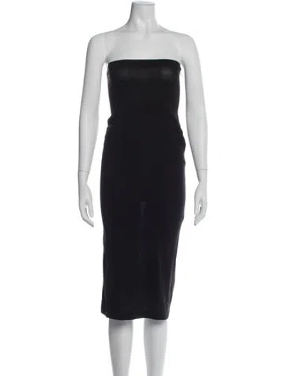 Pre-owned Dolce & Gabbana Vintage Midi Length Dress In Black