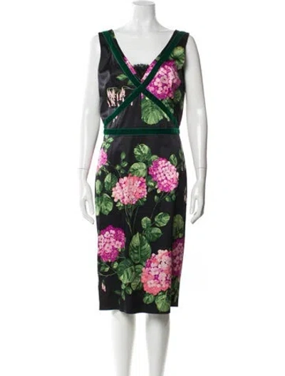 Pre-owned Dolce & Gabbana Vintage Midi Length Dress In Multi