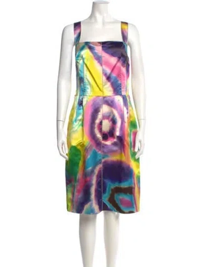 Pre-owned Dolce & Gabbana Vintage Midi Length Dress In Multi