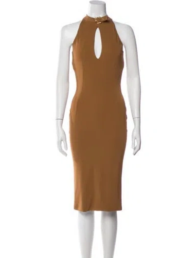 Pre-owned Dolce & Gabbana Vintage Midi Length Dress In Neutral