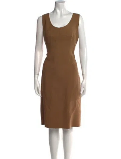 Pre-owned Dolce & Gabbana Vintage Midi Length Dress In Neutral