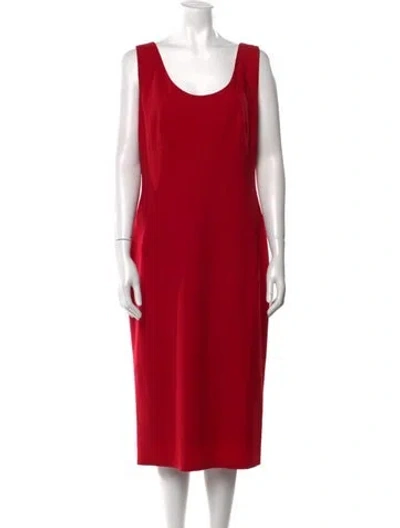 Pre-owned Dolce & Gabbana Vintage Midi Length Dress In Red