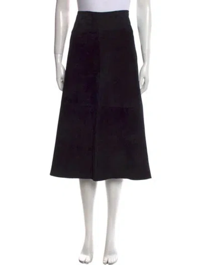 Pre-owned Dolce & Gabbana Vintage Midi Length Skirt In Black