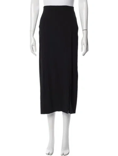 Pre-owned Dolce & Gabbana Vintage Midi Length Skirt In Black