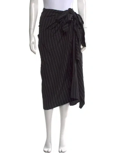 Pre-owned Dolce & Gabbana Vintage Midi Length Skirt In Black