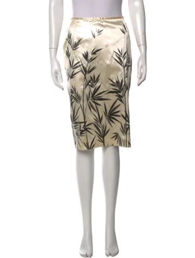 Pre-owned Dolce & Gabbana Vintage Midi Length Skirt In Black/neutrals