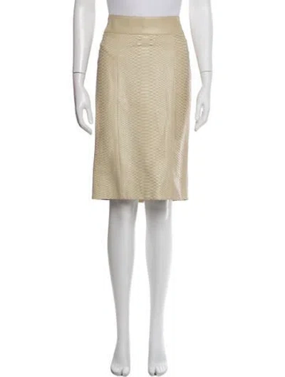 Pre-owned Dolce & Gabbana Vintage Midi Length Skirt In Neutral