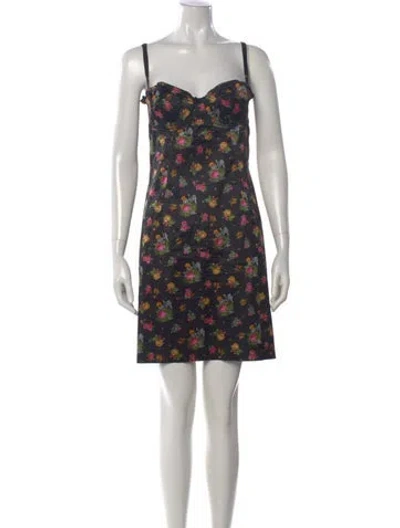 Pre-owned Dolce & Gabbana Vintage Mini Dress In Black