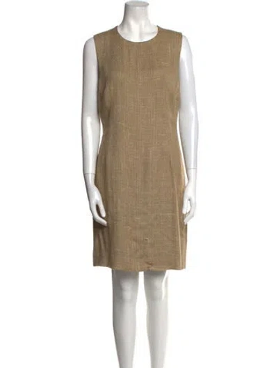 Pre-owned Dolce & Gabbana Vintage Mini Dress In Neutral