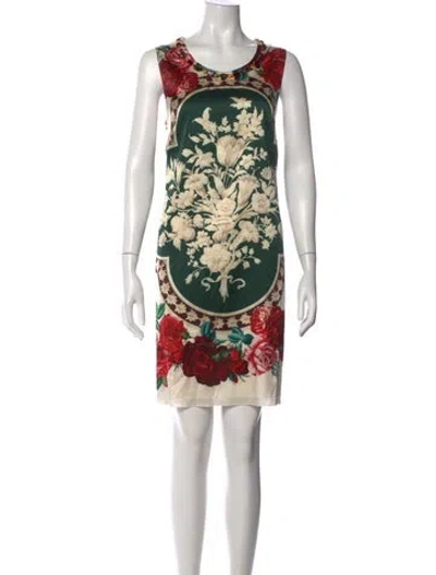 Pre-owned Dolce & Gabbana Vintage Mini Dress In Neutral