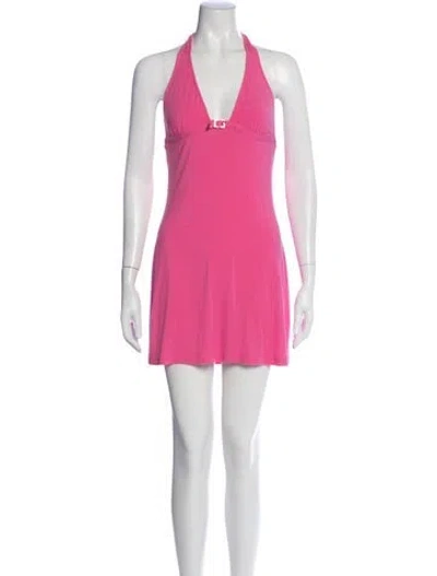 Pre-owned Dolce & Gabbana Vintage Mini Dress In Pink