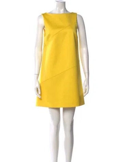 Pre-owned Dolce & Gabbana Vintage Mini Dress In Yellow