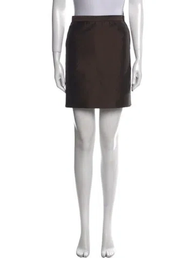 Pre-owned Dolce & Gabbana Vintage Mini Skirt In Brown
